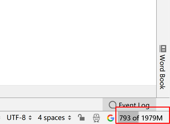 IDEA-当前占有内存大小